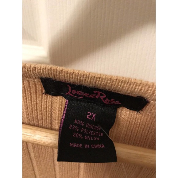 Sexy Distressed Sweater Plus 2X, Light Gold Mustard, Low Cut - Picture 15 of 16